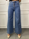 Jeans Palazzo Bottoni